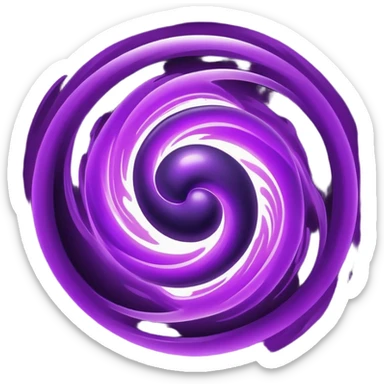 pulsating sphere of purple and dark energy sticker