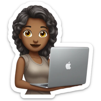 smm girl with mac book sticker