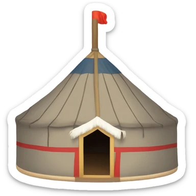 mongolian yurt  sticker