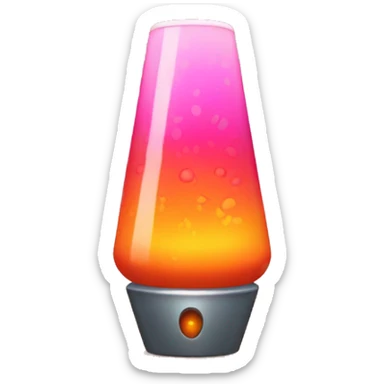 pink and orange lava lamp sticker
