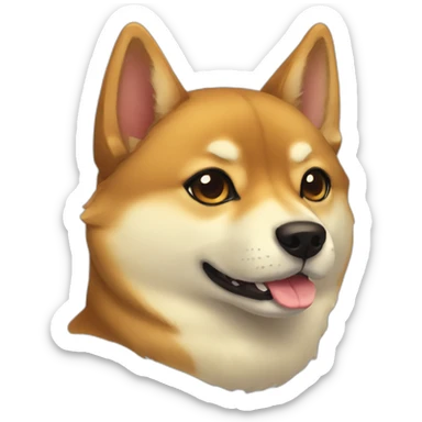 shibainu and black cat lovely sticker