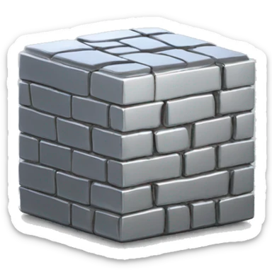 Brick made of platinum metal  sticker