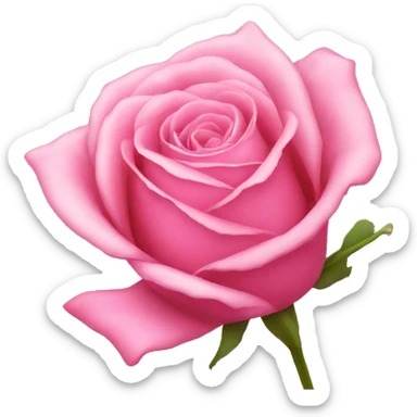 pink rose sticker
