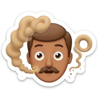 Man with fart dust behind him sticker