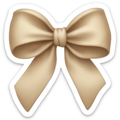 Beige bow sticker
