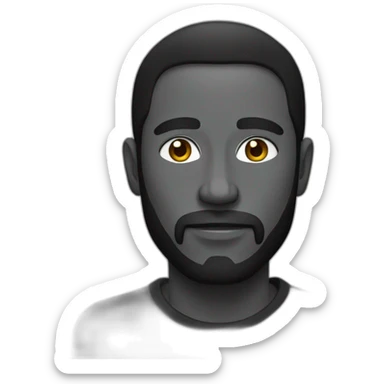 Homme noir raste sans barbe sticker