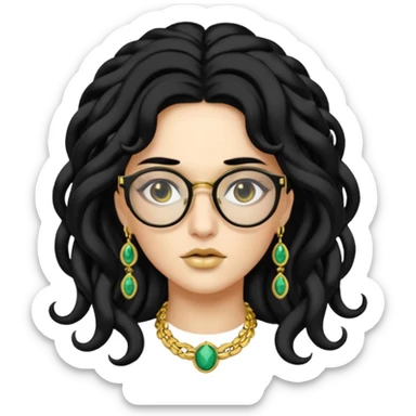 Medusa Versace with glasses  sticker