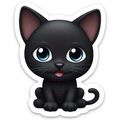 Cute black cat  sticker