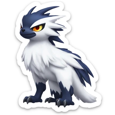 Edgy Cool Kawaii Baby Nargacuga-Absol-Pokémon Full Body Detailed High Quality sticker