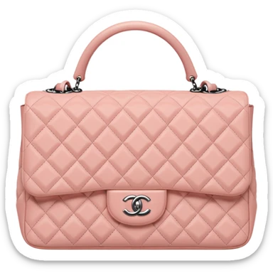 A CHANEL bag in a light pink sticker