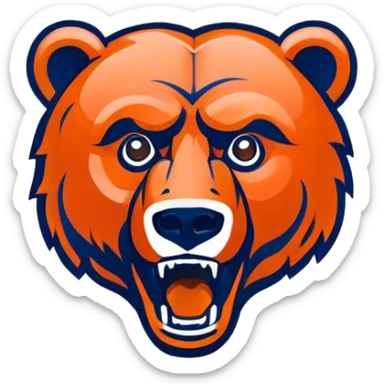 custom chicago bears logo sticker