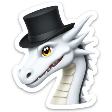 White Hat Dragon sticker