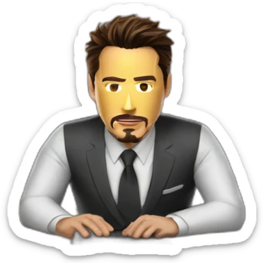 tony stark home office sticker