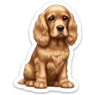 Cocker spaniel golden a bit dark sticker