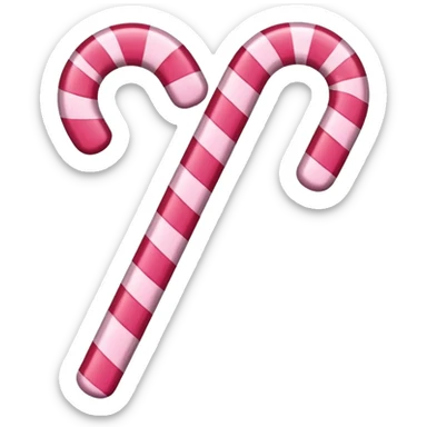 Red and pink candy cane sticker