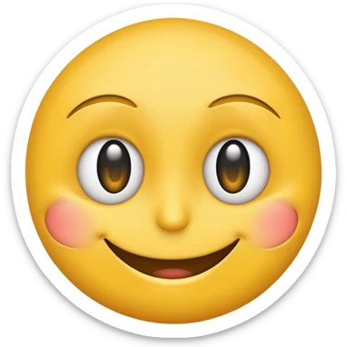 a normal yellow emoji with one eye squinted and one eye wide sticker