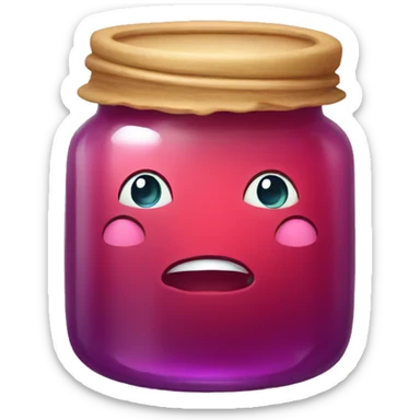 impressed jar of jelly sticker