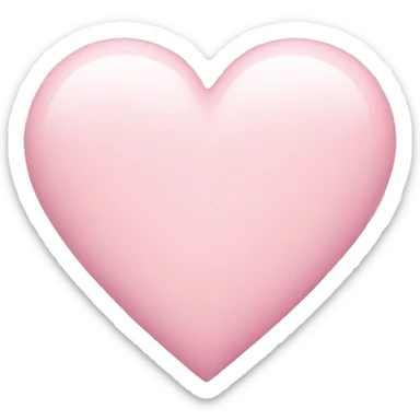 Pastel pink heart sticker