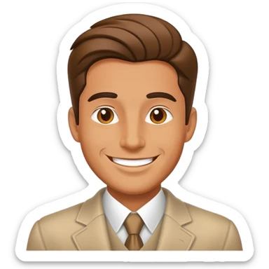 happy cool rich man sticker