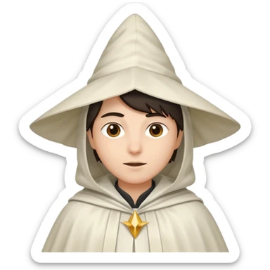 Pointy hat white cloak sticker