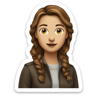 Kaja Nikolaus, female graphic designer with brown hair sticker