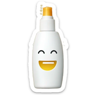 facial sunscreen bottle sticker