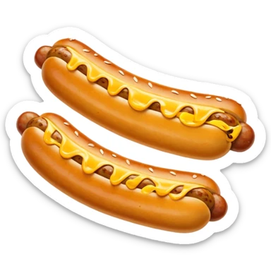 one mustard sausage  sticker