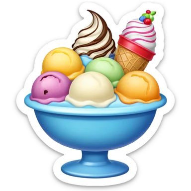 ice cream bowl  sticker