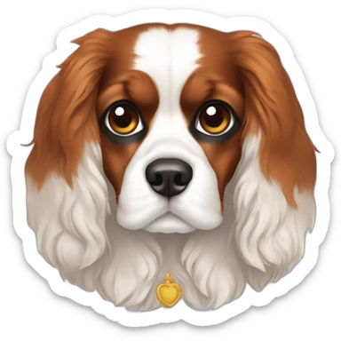 king charles cavalier tricolor sticker