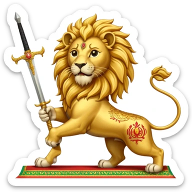 The Lion and Sun flag of Iran sticker