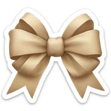 Beige Christmas bow  sticker