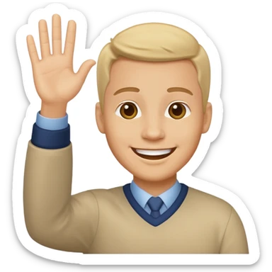 Hombre saludando  sticker