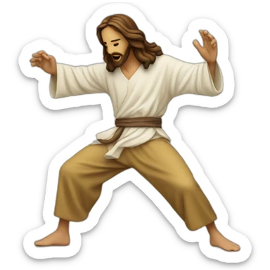 Jesus Christ breakdancing sticker