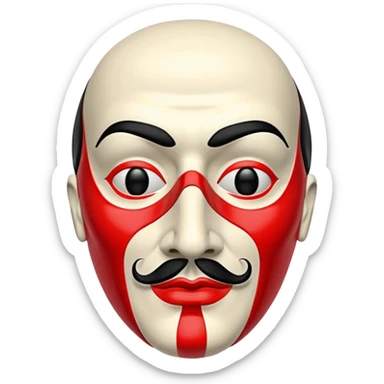 Money Heist, Dali mask, realistic sticker