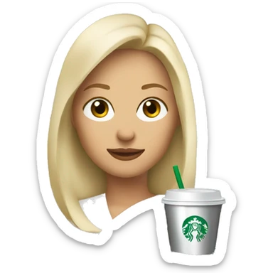 Blonde woman driving silver hatchback drinking Starbucks sticker
