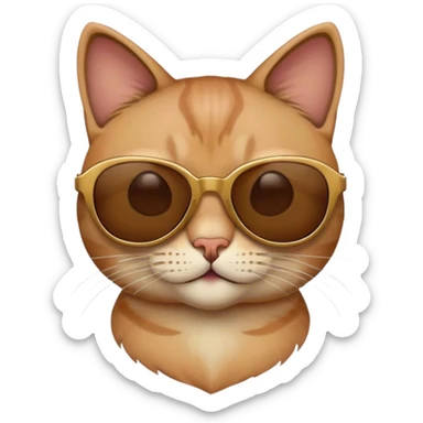 Cat with sunglasses sticker