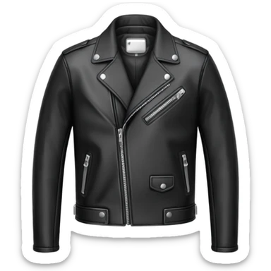 a jacket with silver zipper sticker