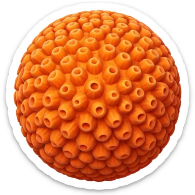 coral sphere. sticker