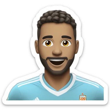 Jugador del celta celebrando un gol sticker