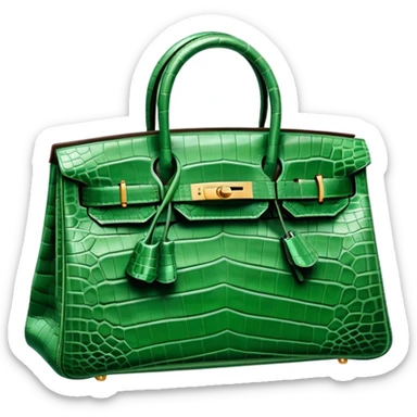 green crocodile hermes birkin bag sticker