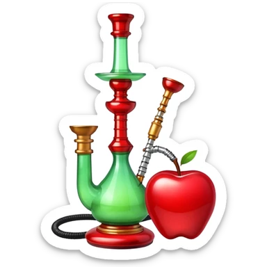 Hookah apple sticker