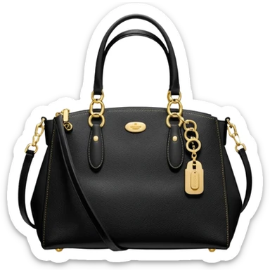 Coach Brooke Carryall black bag sticker