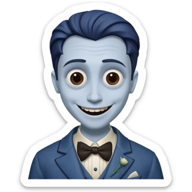 Victor Van Dort from Corpse Bride  head happy sticker