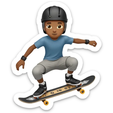skateboarder black boy mugshot with helmet sticker