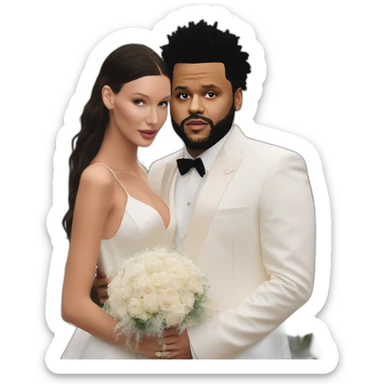 the weeknd marrying bella hadid sticker