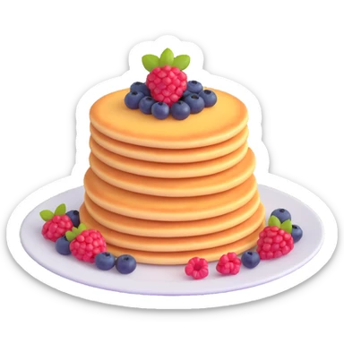 cheese pancakes with berries sticker