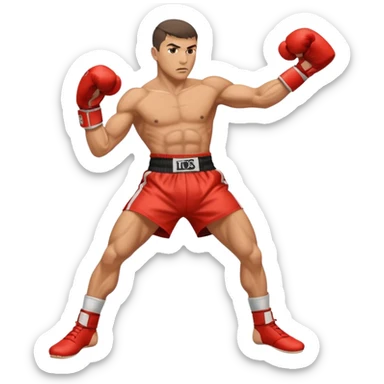 kickboxer kicking sticker