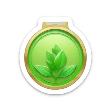 sustainable medal sticker