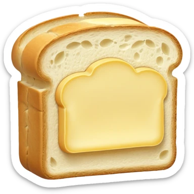 whire bread with butter sticker