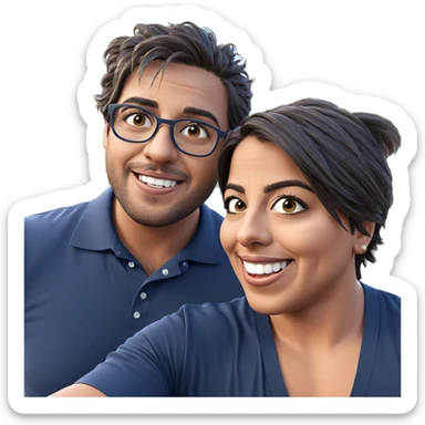 boys enjoying sunny day sticker